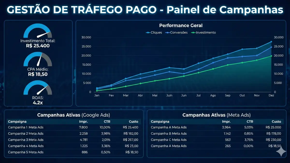 Gestão com Tráfego Pago